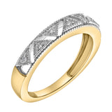 Prism 14K Gold Round Diamond Studded Stackable Ring - 0.05cts