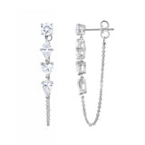 Elenya 14K White Gold Lab Grown Diamond Drop Earrings - 2 Ct