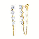 Elenya 14K Yellow Gold Lab Grown Diamond Drop Earrings - 1.5 Ct