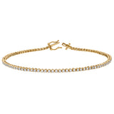 Amora 1 Ct 14K Yellow Gold Natural Diamond Tennis Bracelet