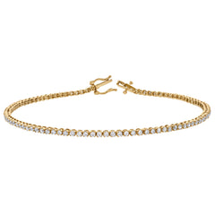 Amora 1 Ct 14K Yellow Gold Natural Diamond Tennis Bracelet