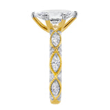 Althea 2.15CT Marquise Cut Lab Diamond Engagement Ring 14K Yellow Gold