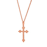 Lumina 0.33 ct Diamond Cross Necklace in 14K Rose Gold