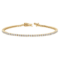 Elodie 3 Ct 14K Yellow Gold Diamond Tennis Bracelet
