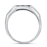 Tora 0.3CT Hexagon Black Spinel Ring 925 Silver