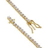 Elodie 3 Ct 14K Yellow Gold Diamond Tennis Bracelet