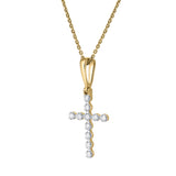 Auralisse Cross 14K Gold Diamond Pendant With Chain - 0.3 Ct