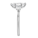 Fallon 2CT Marquise & Pear Three Stone Lab Diamond Ring 14K White Gold