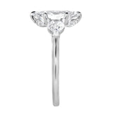 Fallon 3CT Marquise & Pear Three Stone Lab Diamond Ring 14K White Gold