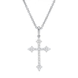 Lumina 0.15 ct Diamond Cross Necklace in 14K White Gold