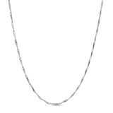 Kiyoshi Mirror Twist Bar Chain Necklace 925 Silver