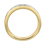 Helix 14K Gold Round Diamond Studded Band Ring - 1.04cts