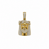 Divine Radiance 10K Gold 0.9 Ct Diamond Jesus Pendant