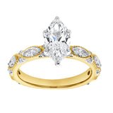 Althea 2.15CT Marquise Cut Lab Diamond Engagement Ring 14K Yellow Gold