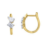 Saela 14K Yellow Gold Lab Grown Diamond Huggies - 1 Ct