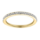 Whisper 14K Gold Round Diamond Studded Eternity Band Ring - 0.21cts