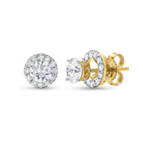 Iris 0.25 ct Lab-Grown Diamond Halo Earring Jackets in 14K Yellow Gold