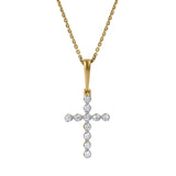 Auralisse Cross 14K Gold Diamond Pendant With Chain - 0.3 Ct
