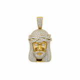 Guiding Light 10K Gold 1.4 Ct Diamond Jesus Pendant