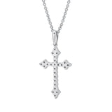 Lumina 0.25 ct Diamond Cross Necklace in 14K White Gold