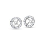 Iris 0.50 ct Lab-Grown Diamond Halo Earring Jackets in 14K White Gold