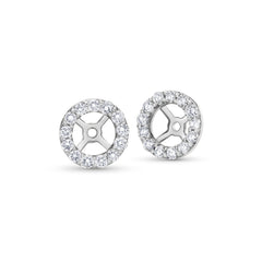 Iris 0.50 ct Lab-Grown Diamond Halo Earring Jackets in 14K White Gold