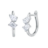 Saela 14K White Gold Lab Grown Diamond Huggies - 1 Ct