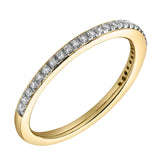 Whisper 14K Gold Round Diamond Studded Eternity Band Ring - 0.21cts