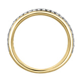Solas 14K Gold Round Diamond Studded Eternity Ring - 0.31cts