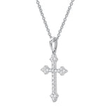 Lumina 0.15 ct Diamond Cross Necklace in 14K White Gold