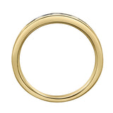 Amber 14K Gold Round Diamond Studded Stackable Band Ring - 0.68cts