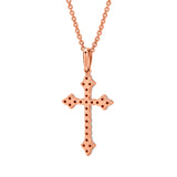 Lumina 0.25 ct Diamond Cross Necklace in 14K Rose Gold