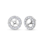 Iris 0.35 ct Lab-Grown Diamond Halo Earring Jackets in 14K White Gold