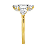 Fallon 3CT Marquise & Pear Three Stone Lab Diamond Ring 14K Yellow Gold