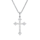 Lumina 0.25 ct Diamond Cross Necklace in 14K White Gold