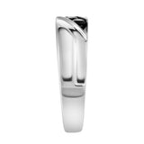 Jin 0.2CT Diagonal Black Spinel Ring 925 Silver