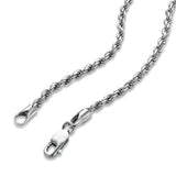 Akari Diamond-Cut Rope Chain Necklace 925 Silver