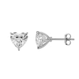Felicity 14K White Gold Lab Grown Heart Solitaire Diamond Earrings - 2.00 Cts