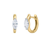 Marquise Muse 14K Yellow Gold Lab Grown Diamond Huggies - 0.50 ct