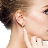 Princess Charm 14K Yellow Gold Lab Grown Diamond Huggies - 0.75 ct