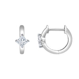 Princess Charm 14K White Gold Lab Grown Diamond Huggies - 0.50 ct