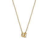 Cushion Chic 14K Yellow Gold Lab Grown Diamond Necklace - 1.00 ct
