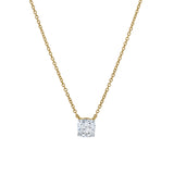 Cushion Chic 14K Yellow Gold Lab Grown Diamond Necklace - 1.00 ct