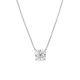 Cushion Chic 14K White Gold Lab Grown Diamond Necklace - 1.50 ct