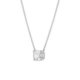 Cushion Chic 14K White Gold Lab Grown Diamond Necklace - 1.50 ct