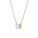 Cushion Chic 14K Yellow Gold Lab Grown Diamond Necklace - 1.50 ct