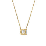 Cushion Chic 14K Yellow Gold Lab Grown Diamond Necklace - 1.50 ct