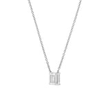 Emerald Elegance 14K White Gold Lab Grown Diamond Necklace - 1.50 ct