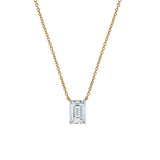Emerald Elegance 14K Yellow Gold Lab Grown Diamond Necklace - 1.50 ct