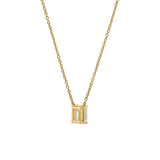 Emerald Elegance 14K Yellow Gold Lab Grown Diamond Necklace - 1.50 ct